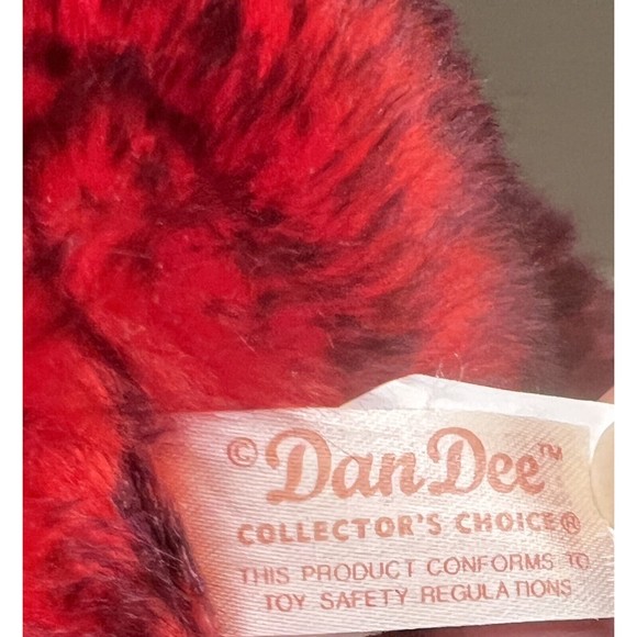 Dan Dee Our First Valentine Red Soft Fuzzy Plush Monkey Holding Heart Pillow 10" - Picture 6 of 6